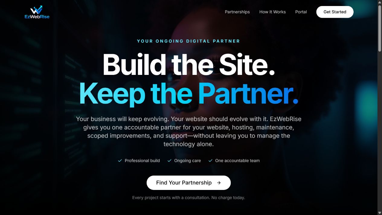 EzWebRise product interface